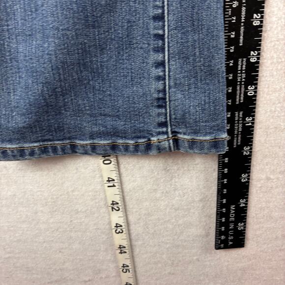 Soho Curvy Low Rise Y2K Bootcut Jeans Womens 2 Fading Blue Denim Stretch Comfort - Picture 9 of 11